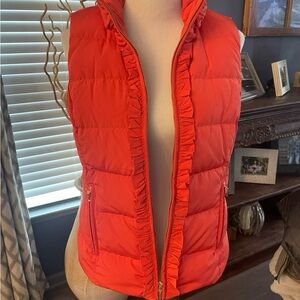 Talbots Fiery Red/ Orange Puffer Vest